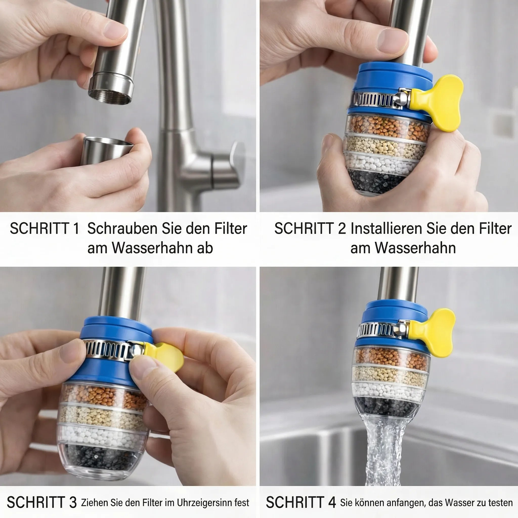Vodní filtr | 5vrstvá aktivní uhlíková vrstva | Redukce chloru a vodního kamene | Aquaveil