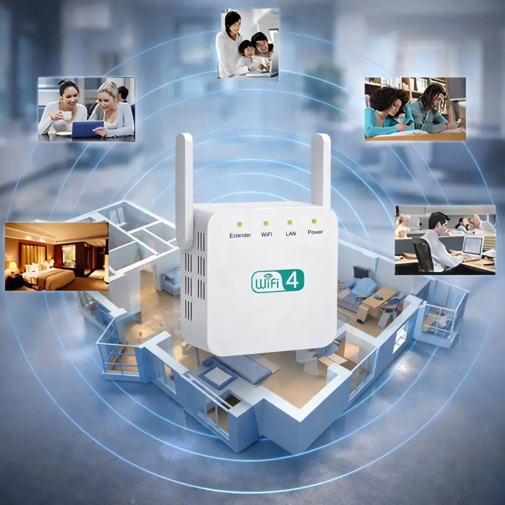 Ενισχυτής σήματος για WLAN | Ενισχυτές, δρομολογητές & σημεία πρόσβασης | Εμβέλεια έως 50μ | Netboost
