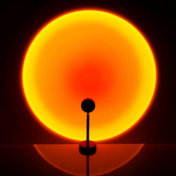 LED-Sunset-Lampe | Warmes Halo-Licht | Schwenkbarer Kopf | GoldenHour