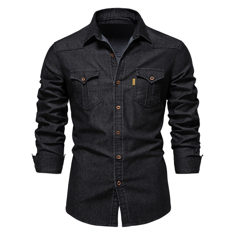 Marco™ - Das ultimative elastische Baumwoll-Denim-Hemd