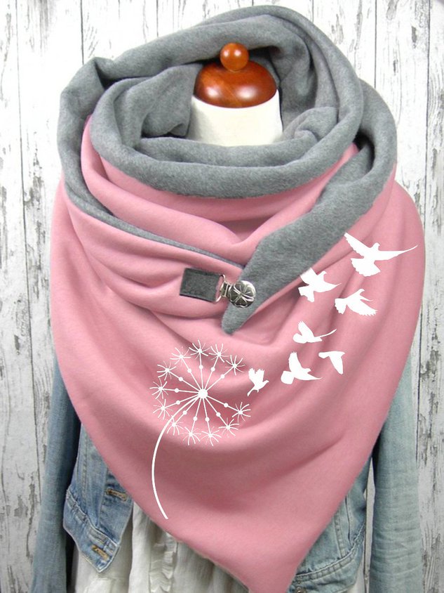 Rosalia™ - Damen Rosa Löwenzahn Möwe Gedruckt Schal