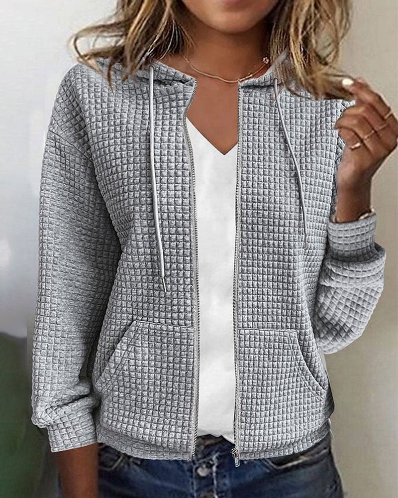Sini™ - Strickjacke mit Blockmuster