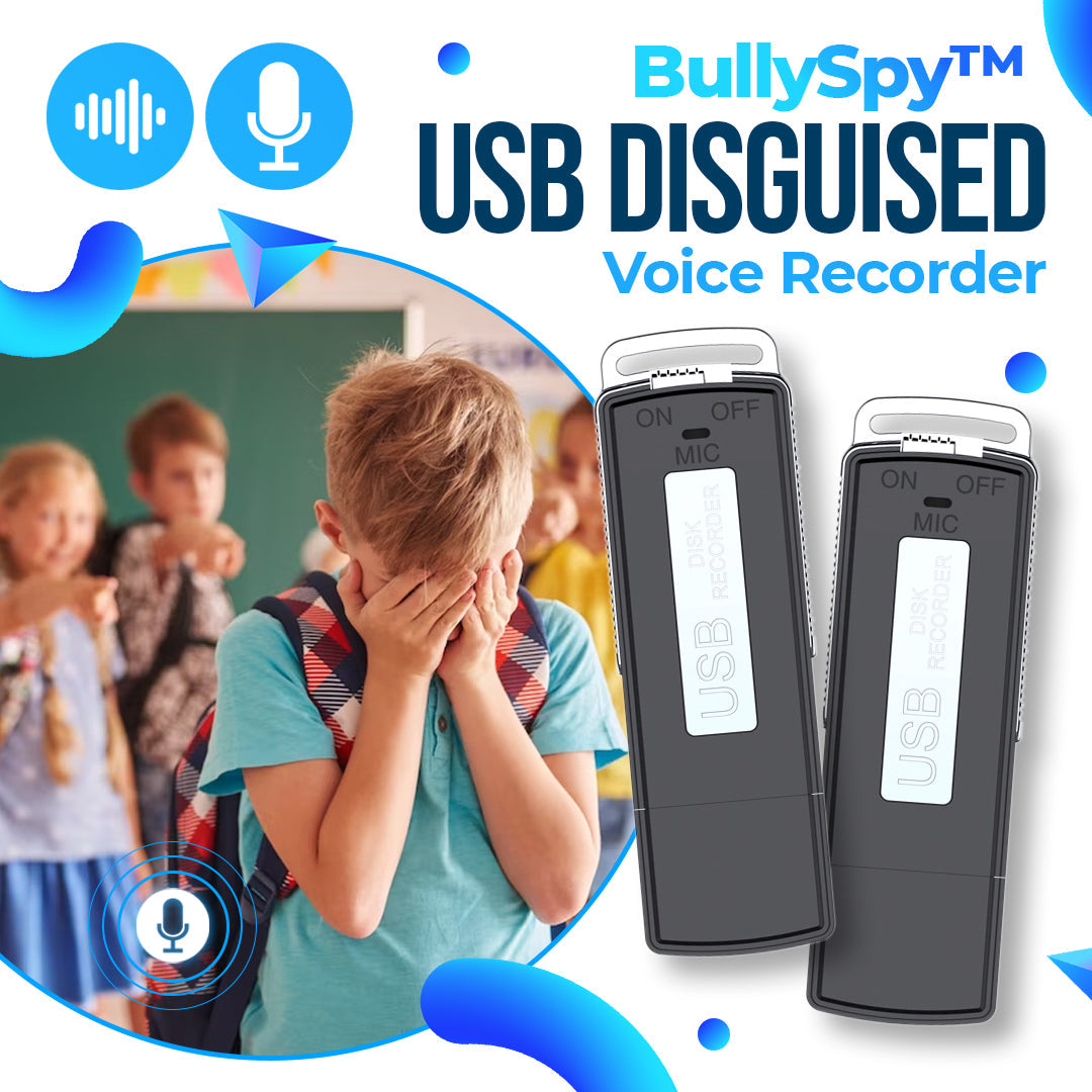 USB Sprachrekorder | Getarntes Design | Rauschunterdrückung | BullySpy